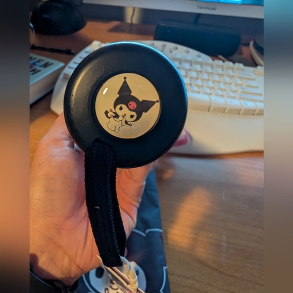 NWT NEW - Licensed Sanrio - Kuromi Black and Pink Umbrella - Picture 4 of 4